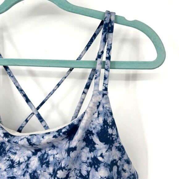 Gap Fit Strappy Sports Bra woman’s size.  l tie dye blue athletic wear - Picture 2 of 7
